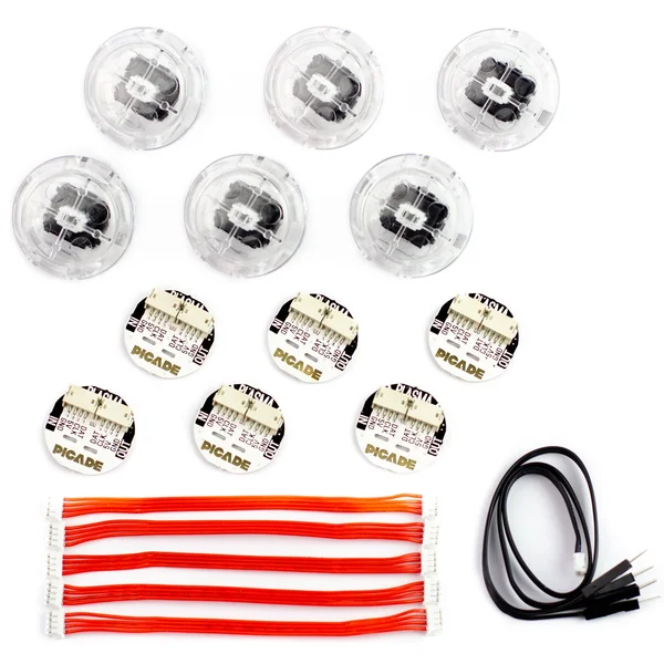 Picade Plasma Kit - Illuminated Arcade Buttons (6-button Kit)