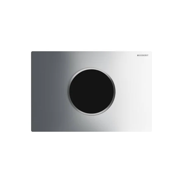 Geberit 115.908.1 Sigma 10 Hands Free Dual Flush Actuator Plate - Battery Powere Polished Chrome - Matte Chrome Accessory Actuat