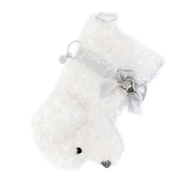 Snowball White Dog Christmas Stocking