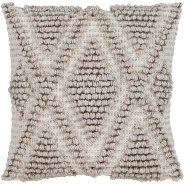 22x22 Gray and White Contemporary Style Square Throw Pillow