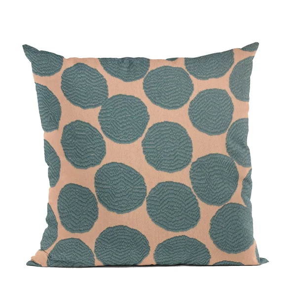 Plutus 26x22 x 26x22 Dots Luxury Throw Pillow in Blue