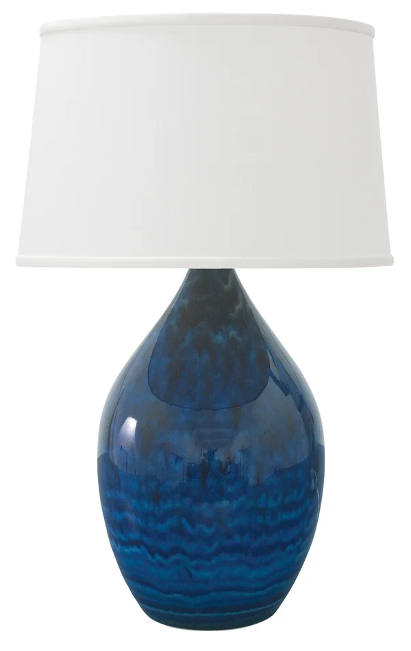 House of Troy Scatchard 21x22 Stoneware Table Lamp - Midnight Blue - GS302-MID