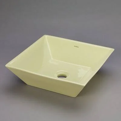 Ronbow 200005-PG Formation Ceramic Square Vessel Bathroom Sink Sink Finish: Pear Green