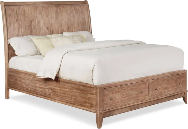 Hazel Queen Storage Bed - Latte