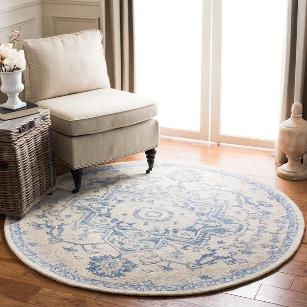Safavieh Micro Loop 503 Area Rug - Ivory, Beige, 5' x 5' Round