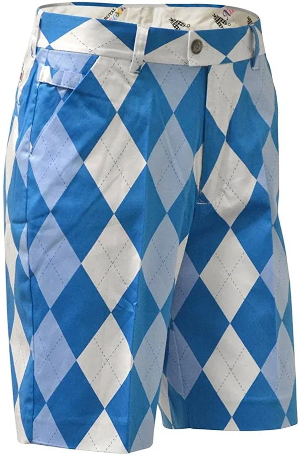 Royal & Awesome Men's Patterned Golf Shorts