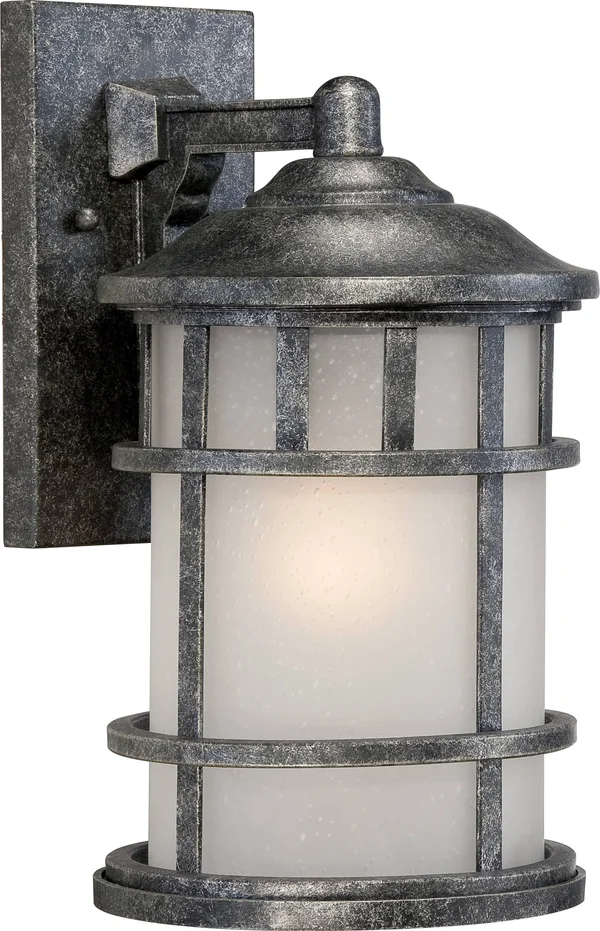 Nuvo Lighting 60/5732 Manor 1 Light 8x22 Outdoor Wall Fixture with Frosted Seeded Glass