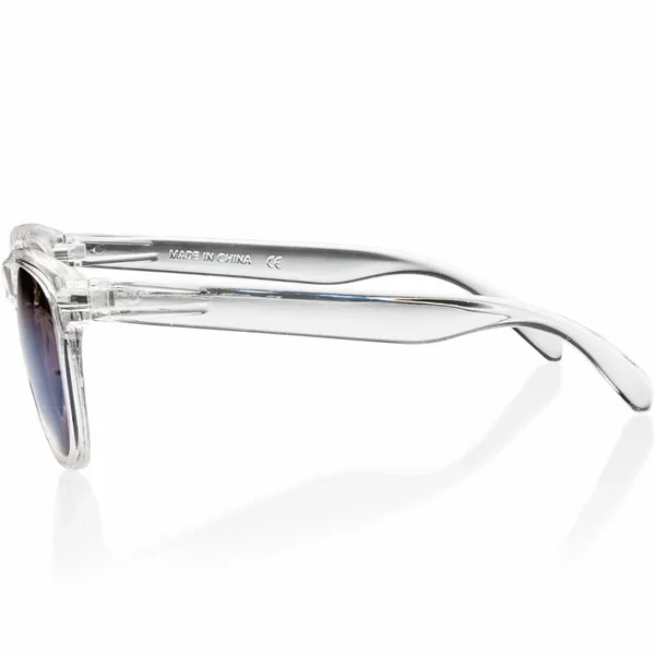 Promotional Clear Frame Color Mirrored Sunglasses