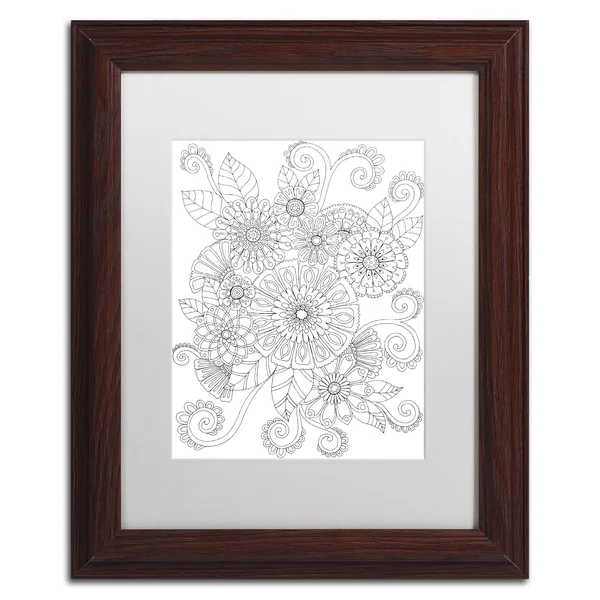 Trademark Fine Art &Big Beautiful Blossoms XVI& by Hello Angel Framed Graphic Art - Matte Color: White - Size: 20x22 H x 16x22 W
