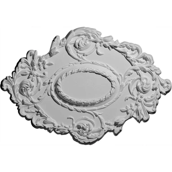 Ekena Millwork CM30KIMDF 30 3/8x22W x 20 3/4x22H x 1x22P Kinsley Flowing Leaf Ceiling Medallion, Hand-Painted Midnight Dream