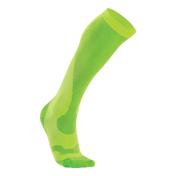 2XU Women's Compression Performance Run Socks, Fluro Green/Green