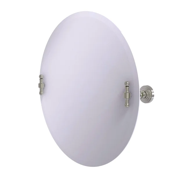 Allied Brass Frameless Round Tilt Mirror Beveled Edge Antique Pewter
