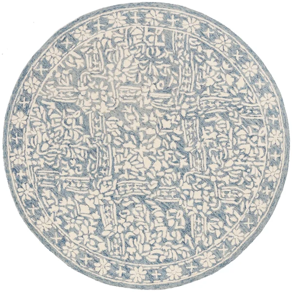 Safavieh Lauren Ralph Olivier 5& x 5& Round Area Rug Blue/Ivory