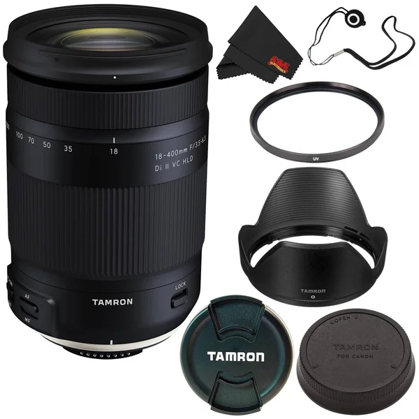 Tamron 18-400mm f/3.5-6.3 di II VC HLD Lens Nikon F (International Model) + 72mm UV Filter + Lens Cap Keeper + Microfiber Cloth