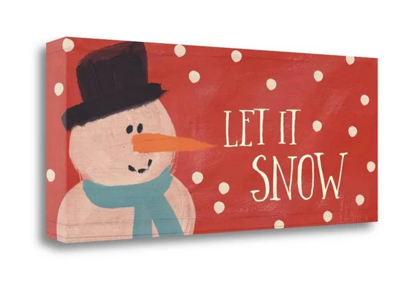 12x22 x 28x22 Let It Snow by Linda Woods Fine Art Giclee Print