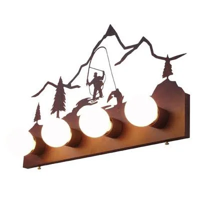 Steel Partners Fly Fisherman 4-Light Bath Bar 3436-4