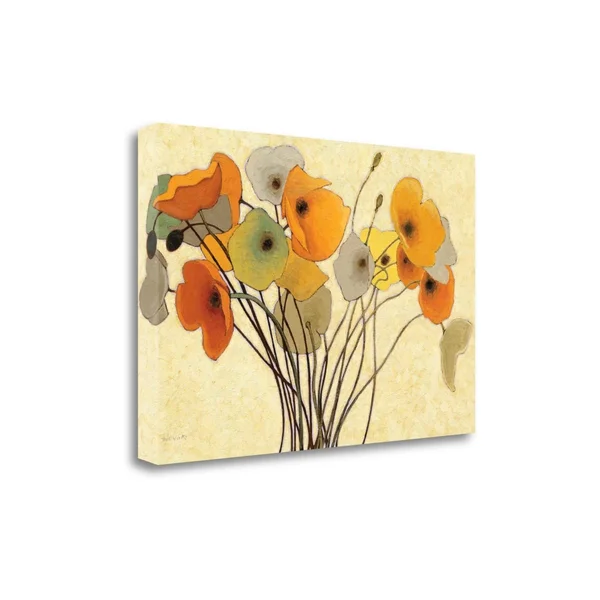 32x22 x 47x22 Pumpkin Poppies I by Shirley Novak Fine Art Giclee Print