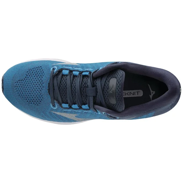 Men's Mizuno Rider Waveknit 3 Running Shoe, Size: 7 Wide, Blue