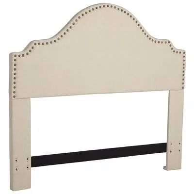Clara Upholstered Panel Headboard Three Posts Size: King/California King - Upholstery: Rice