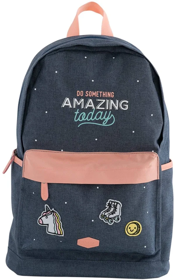 Mr. Wonderful Rucksack - Blue, Medidas De La mochila: 46 x 26 x 13 cm