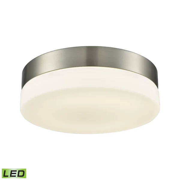 Elk FML4050-10-16M Holmby 1 Light Round Flush Mount in Satin Nickel with Opal Glass - Medium