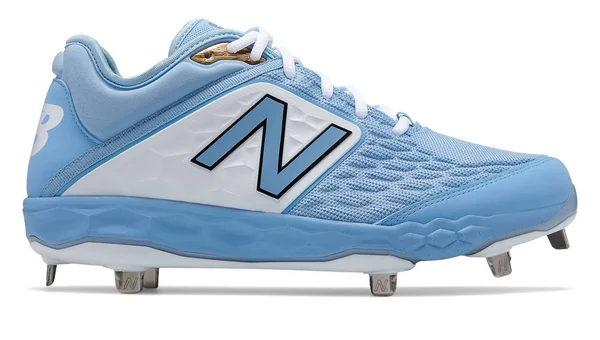 New Balance Men's 3000v4 Low Metal Baseball Cleats in Carolina Blue/White (8)