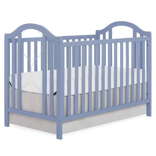Slumber Baby Ariel Convertible Crib, Dusty Blue