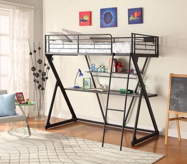 Acme Zazie Loft Bed Sandy Black