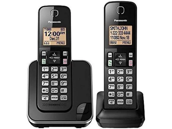 Panasonic KX-TGC352B Expandable Cordless Phone with Amber Backlit Display - 2 Handset
