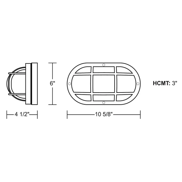 Nautical 1-Light Black LED Wall Mount