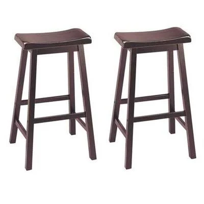 Alivya Solid Wood Short Bar & Counter Stool Red Barrel Studio Seat Height: Bar Stool (29” Seat Height) - Color: Walnut