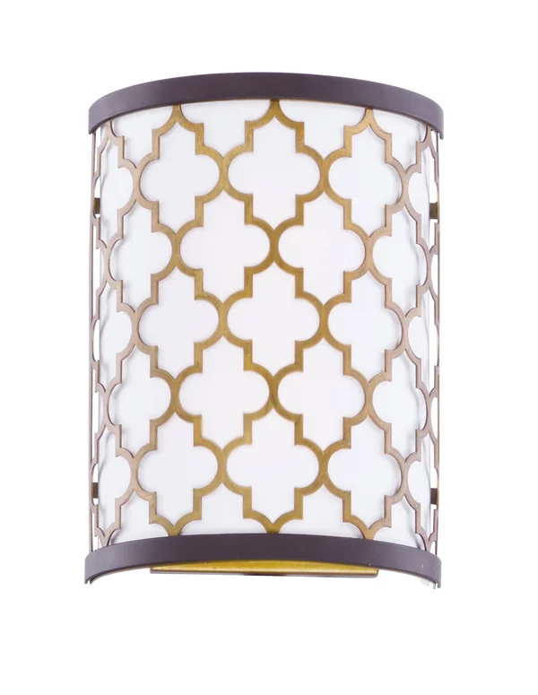 Maxim - 20294WLOIAB - LED Wall Sconce - Crest - Oil Rubbed Bronze, Antique Brass