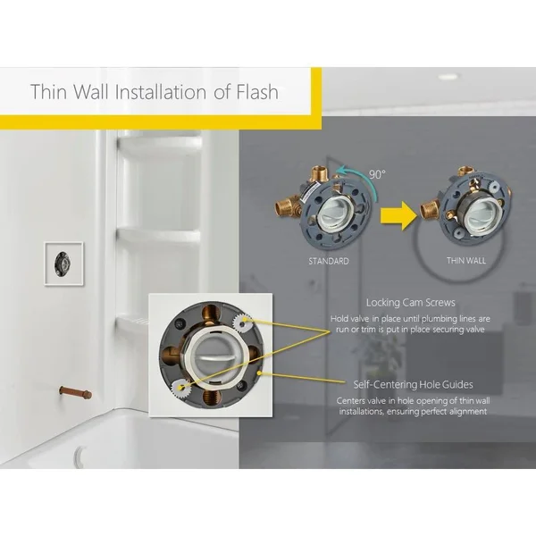 American Standard TU455501.295 Town Square S Shower Only Trim Kit with Cartridge - 2.5 GPM - Brushed Nickel