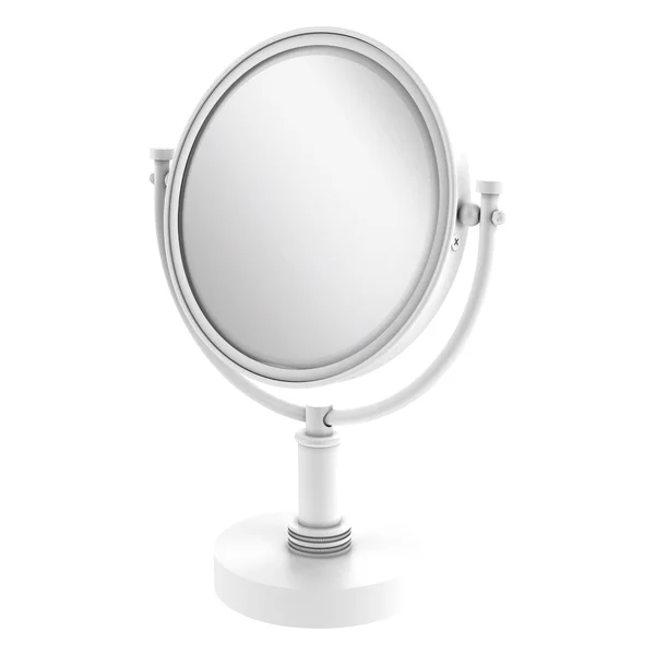 Allied Brass 8-in Vanity Top Make-Up Mirror 3X Magnification - Matte White
