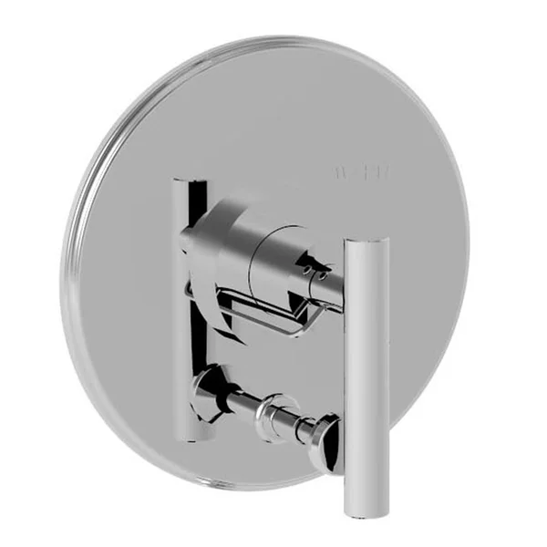 Newport Brass 5-992LBP/56 Balanced Pressure Tub & Shower Diverter Plate with Handle Flat Black East Linear