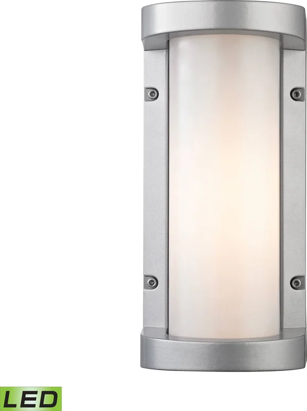 Elk Lighting 45131/LED Colby 1 Light Outdoor Sconce in Matte Silver