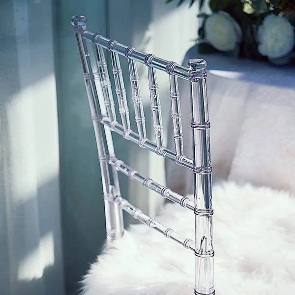 4 Clear 36 in Tall Acrylic Transparent Chiavari Chairs