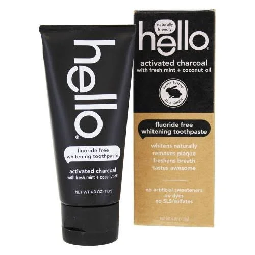 Hello Activated Charcoal Whitening Toothpaste - Black
