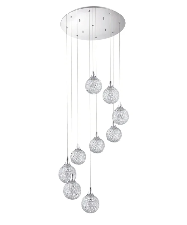 Kendal Lighting PF40-9LPA-CH Solaro Series 9-Light Chrome Pendant Pan