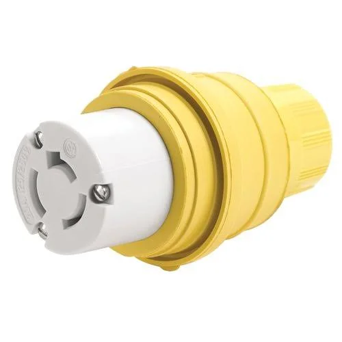 Woodhead 25W49MB Watertite Wet Location Locking Blade Connector for Male Receptacle, 3 Wires, 2 Poles, NEMA L6-15 Configuration