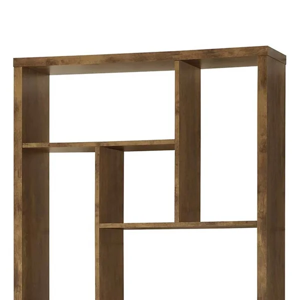 Sleek and Sophisticated Bookcase with Multiple Shelves, Brown