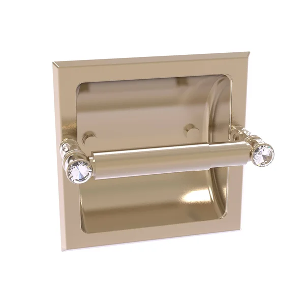 Allied Brass CC-24C-PEW Carolina Crystal Recessed Toilet Paper Holder Finish: Antique Pewter