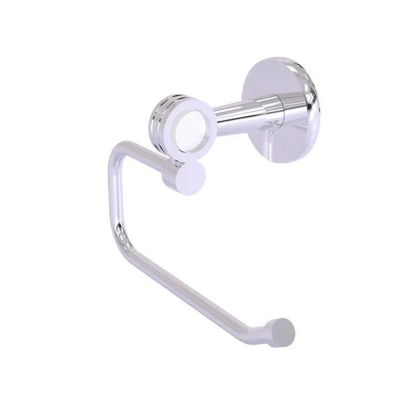 Allied Brass CV-24ED-PC Clearview Collection Euro Style Toilet Tissue Holder with Dotted Accents Polished Chrome