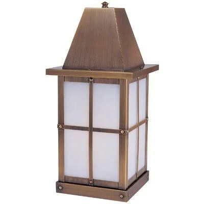 Hartford 1 -Light Hardwired Pier Mount Light Arroyo Craftsman Size: 18.5x22 H x 8x22 W - Finish: Slate, Shade Type: Amber Mica
