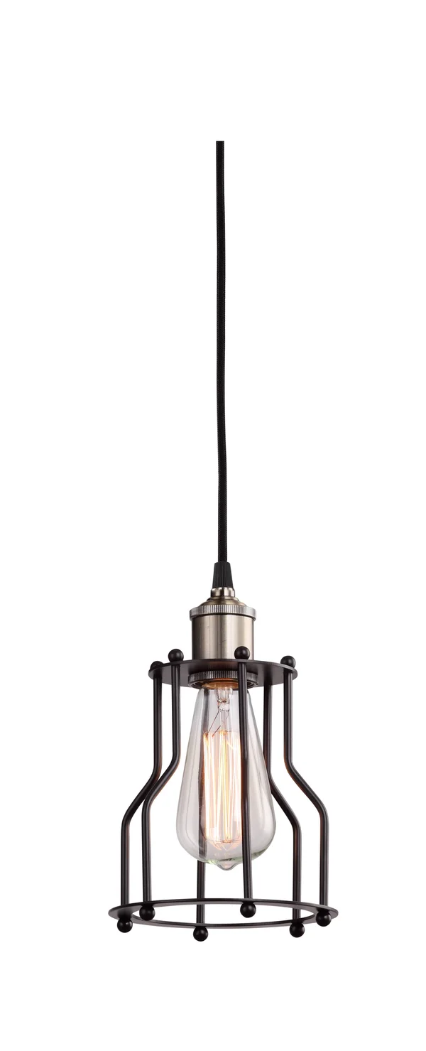 Bethel International DU08P Canada 1 Light 6 inch Black Single Pendant Lighting Ceiling Light
