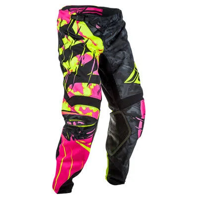 Fly Racing Kinetic Outlaw Pants 32 Black/Neon Pink/Hi-Vis
