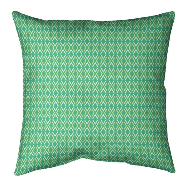 Two Color Arrow Diamonds Throw Pillow - 26 x 26 - Purple & Yellow - Linen