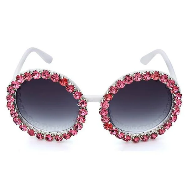 Diamond Diva Round Sunglasses