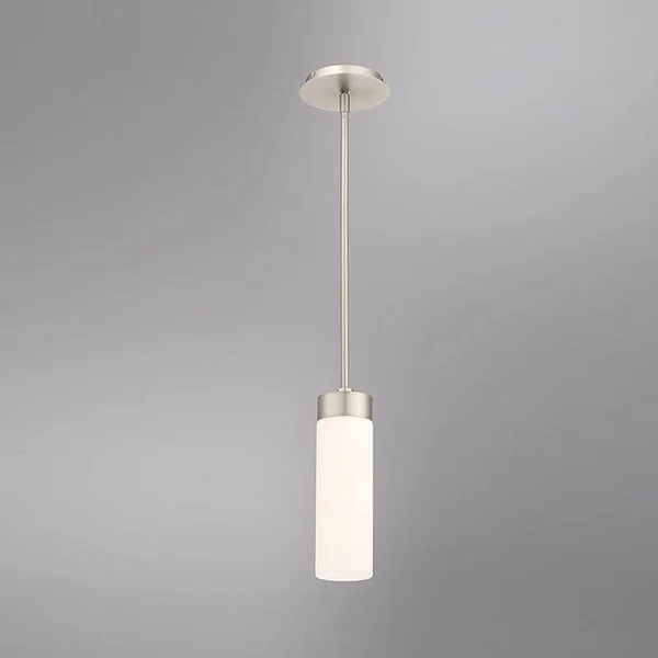 dweLED PD-26616-35-SN Elementum - 16 inch 20W 1 3500K LED Pendant Satin Nickel Finish with Opal Glass