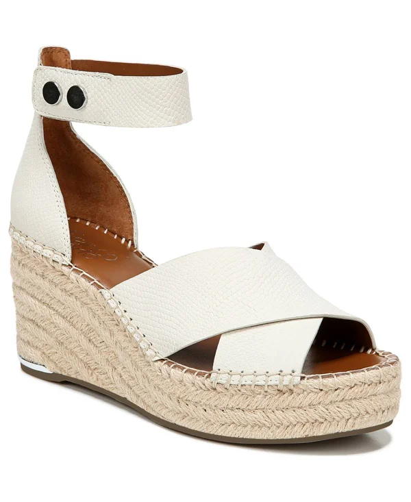 Franco Sarto Carma Espadrille Wedge Sandal, 8.5, Leather